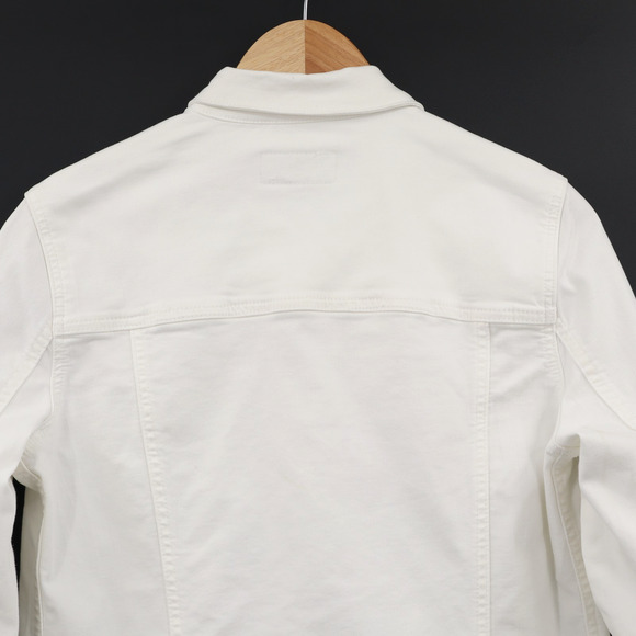 Articles Of Society Women's Denim Stretch Jacket White Sz L - Picture 4 of 10
